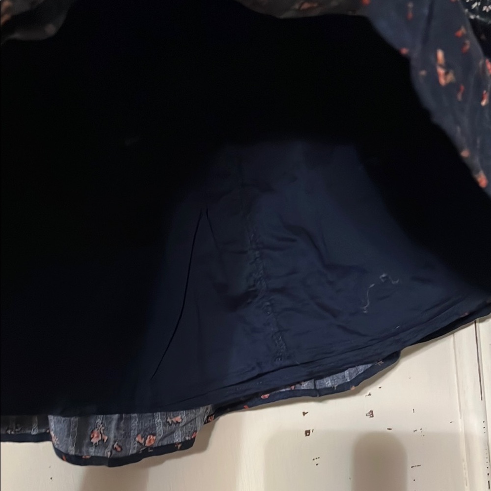 Floral Navy Skirt - Picture 5 of 5